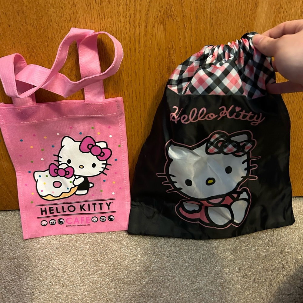 Hello Kitty Sanrio Cafe & Drawstring Bags